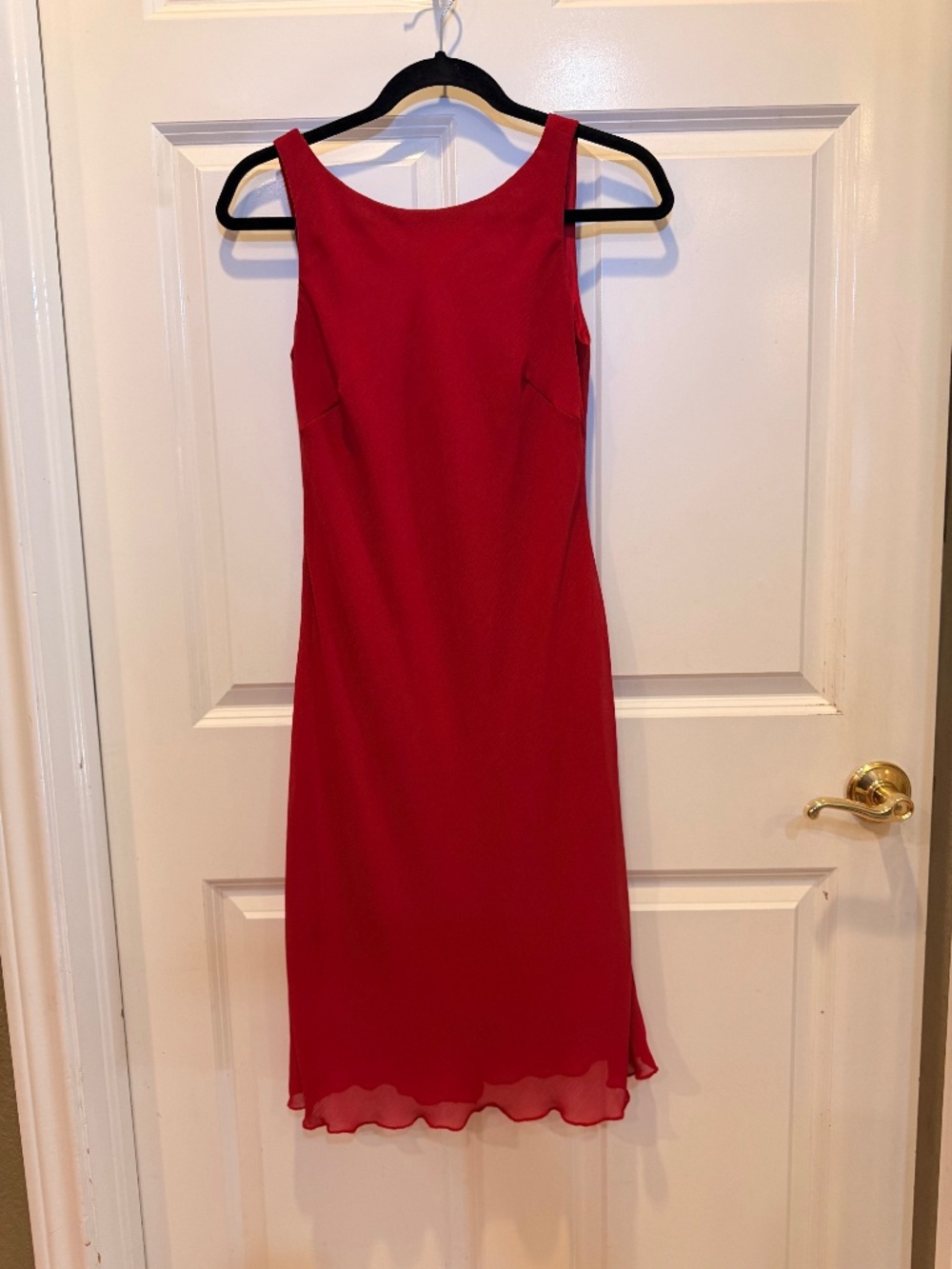B Darling Vibrant Red Knee Length Flirty Dress - Tank Sleeves - Size 3/4